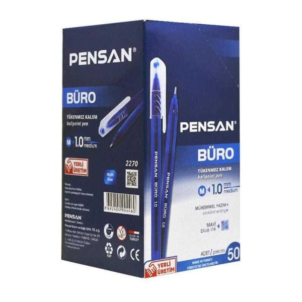 PENSAN MAVİ TÜKENMEZ KALEM PK:50 Lİ 1,0 MM