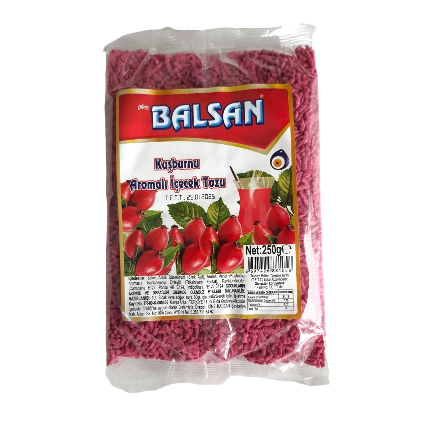 BALSAN GRANÜL KUŞBURNU 250 G.  AROMALI İÇECEK TOZU