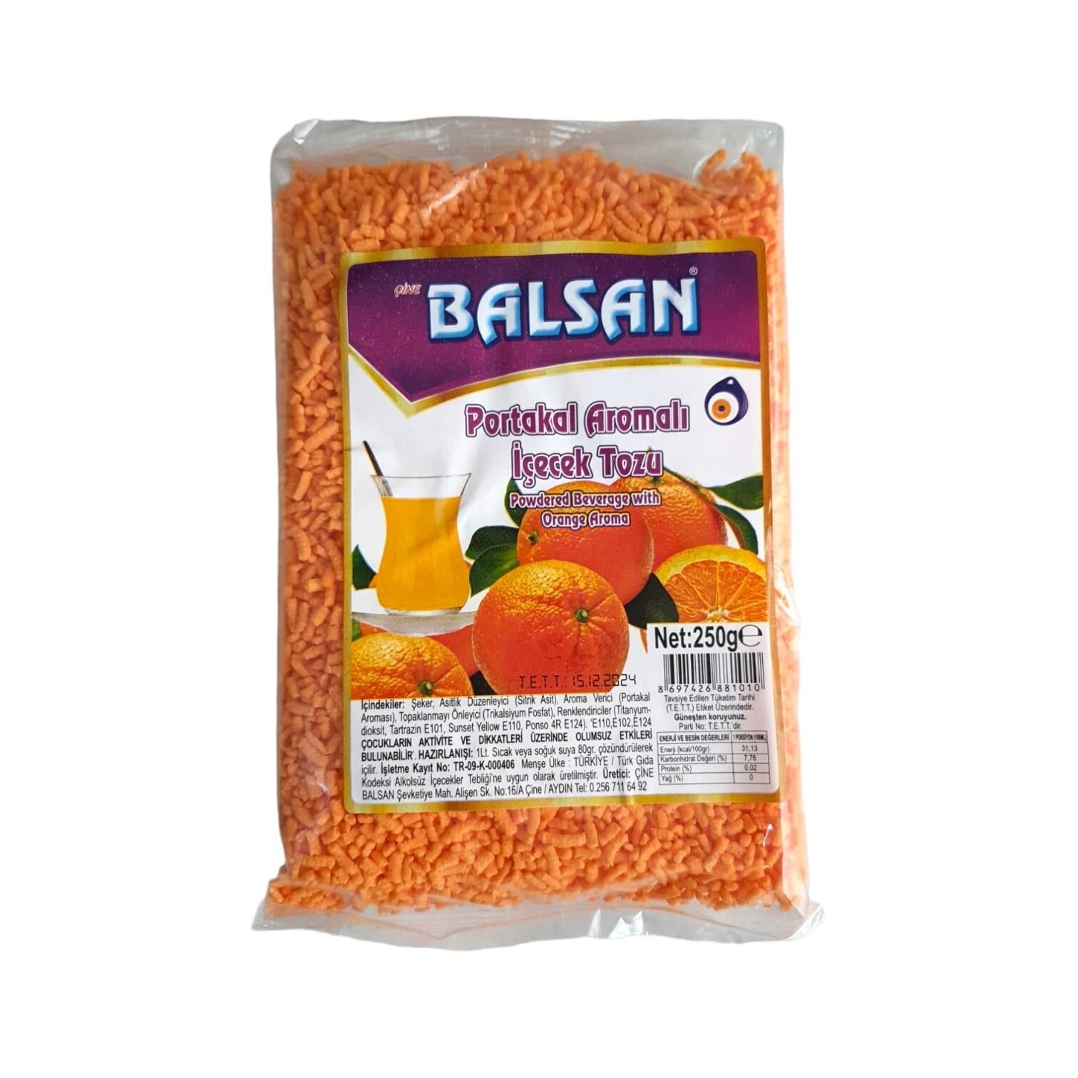 BALSAN GRANÜL PORTAKAL 250 G. AROMALI İÇECEK TOZU