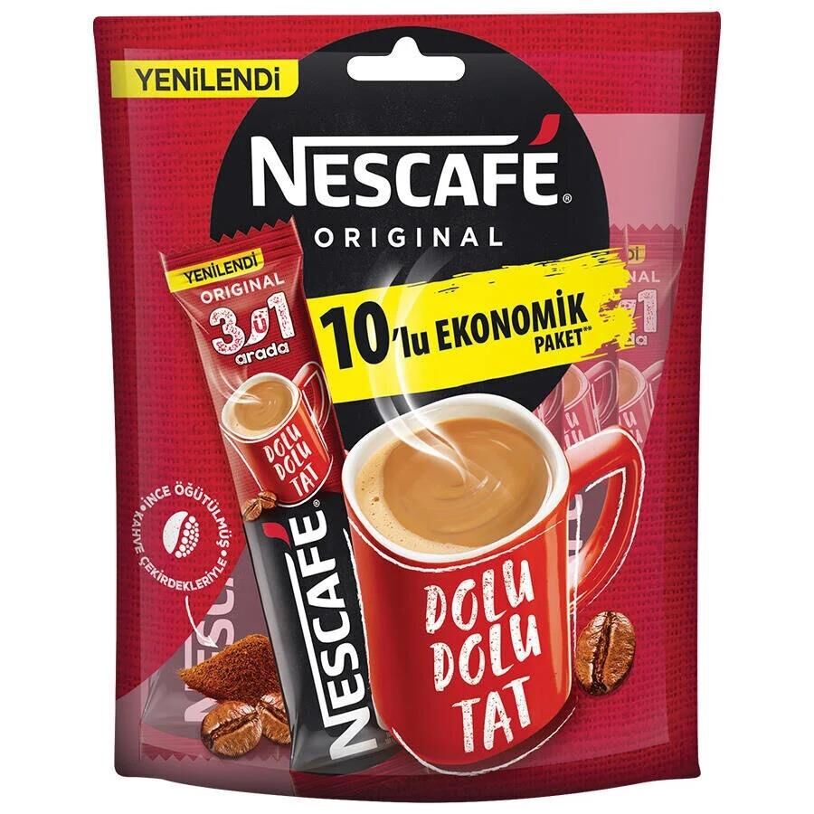 NESCAFE 3 Ü 1 ARADA SÜTLÜ KÖPÜKLÜ 17,4 G. PK:10 LU