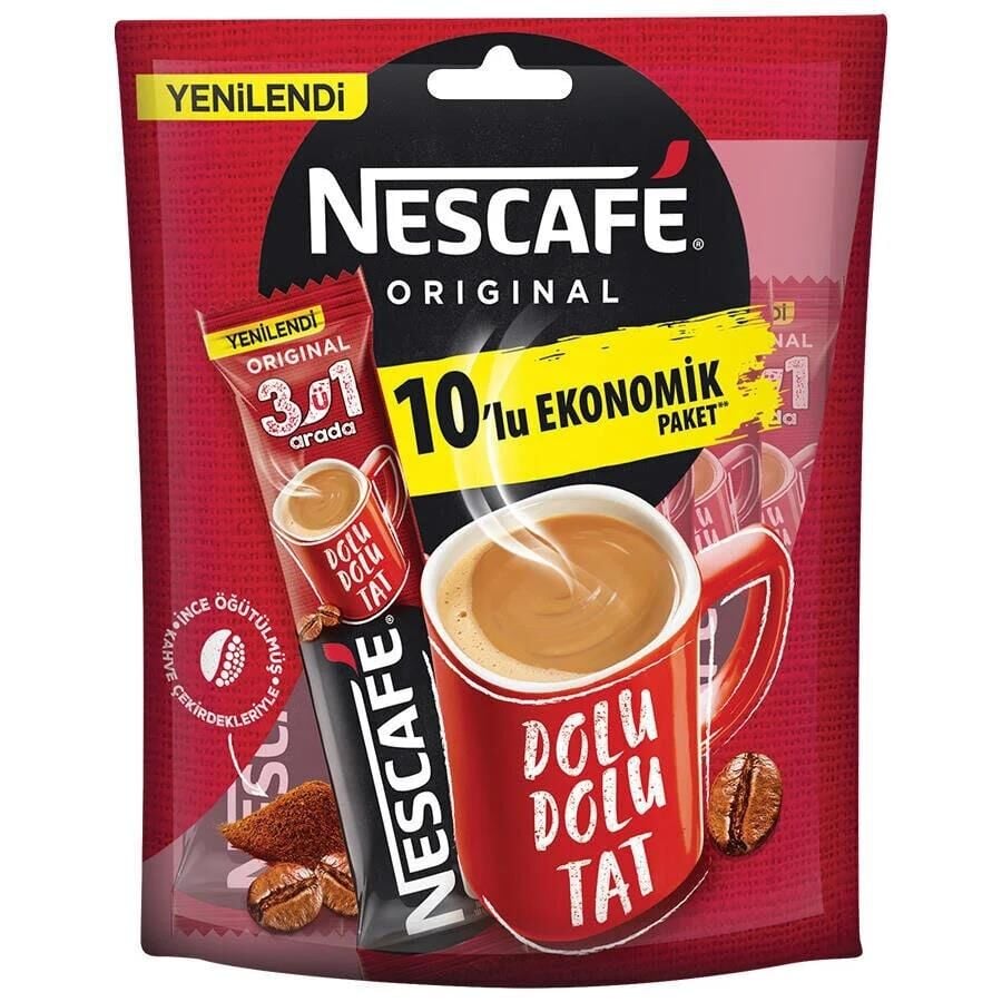 NESCAFE 3 Ü 1 ARADA SÜTLÜ KÖPÜKLÜ 17,4 G. PK:10 LU