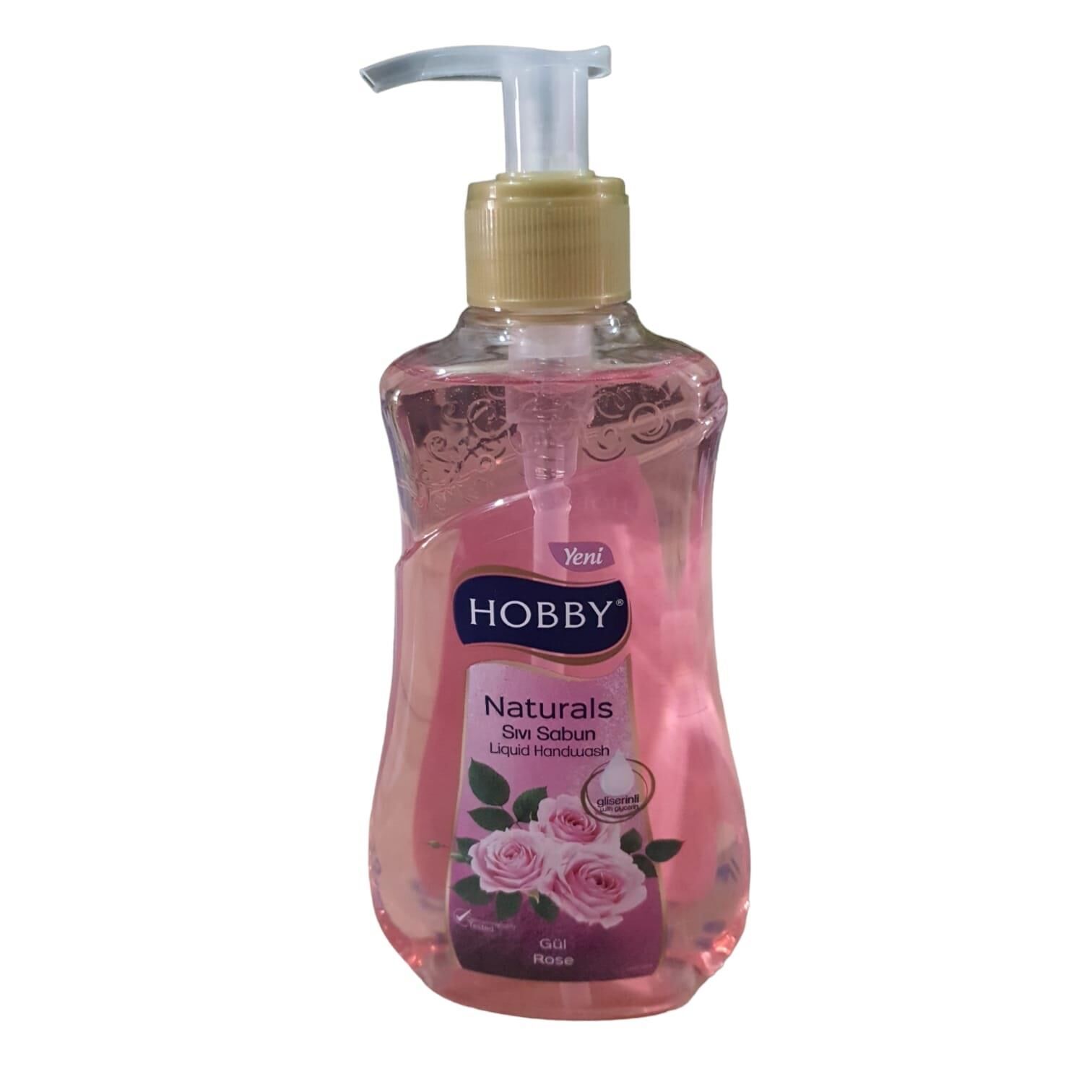 HOBBY SIVI SABUN GLİSERİNLİ 400 ML GÜL NATURALS SERİSİ