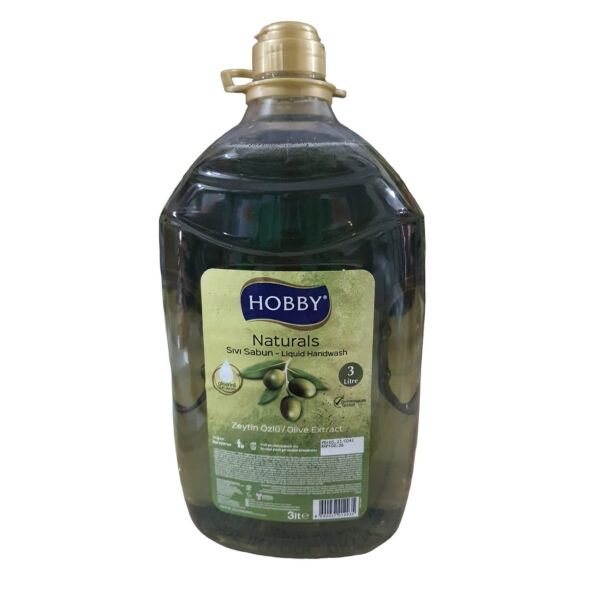 HOBBY SIVI SABUN GLİSERİNLİ 3 L. ZEYTİN ÖZLÜ NATURALS SERİSİ