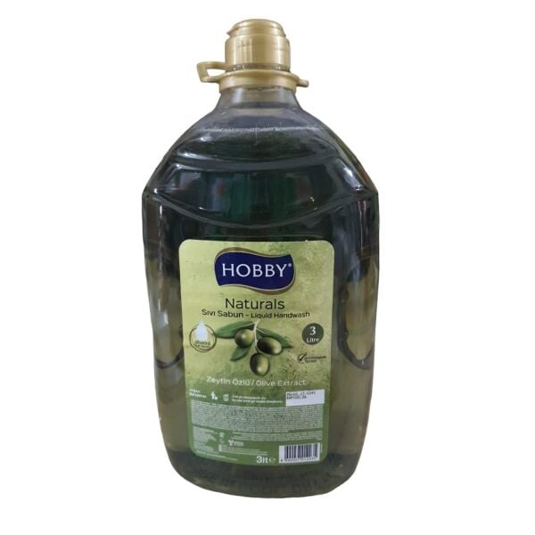 HOBBY SIVI SABUN GLİSERİNLİ 3 L. ZEYTİN ÖZLÜ NATURALS SERİSİ