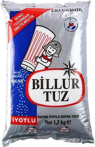 BİLLUR TUZ 1,5 KG İYOTLU EKONOMİK