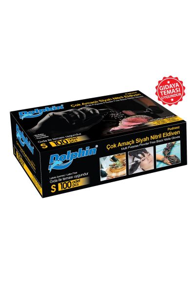 DOLPHIN NİTRİL SIYAH ELDIVEN S ÇOK AMAÇLI