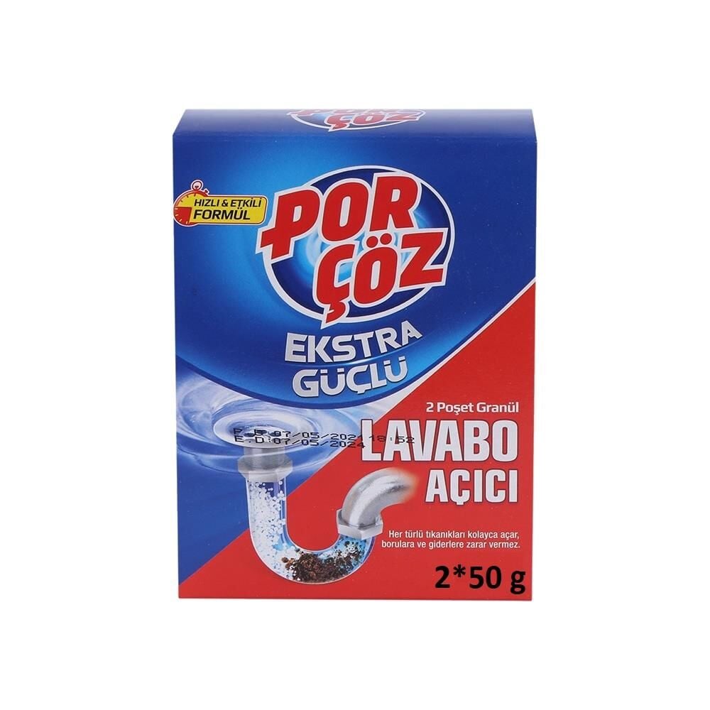 PORÇÖZ LAVABO AÇ 2*50 G. = 100 G. EKONOMİK KUTU