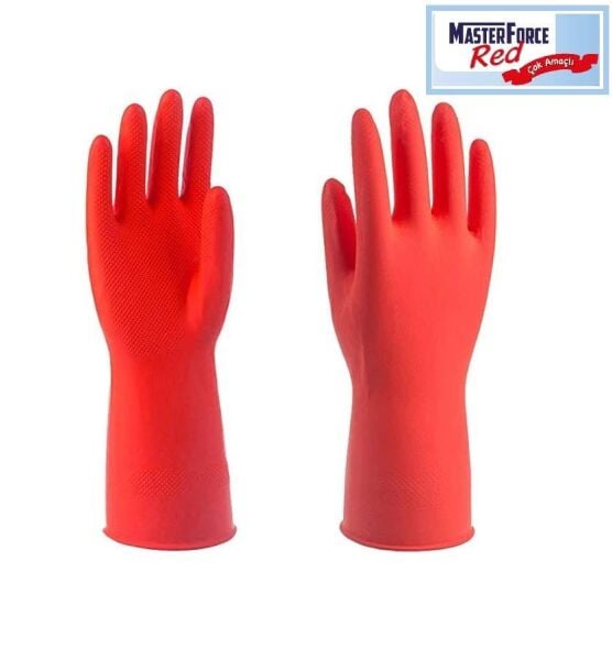 BULAŞIK ELDİVENİ NO:7 KÜÇÜK - S KIRMIZI TEMİZLİK ELDİVENİ MASTER FORCE & NEROX