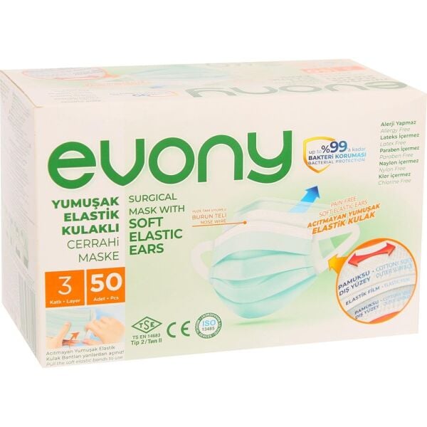 EVONY MASKE PK:50 Lİ YEŞİL
