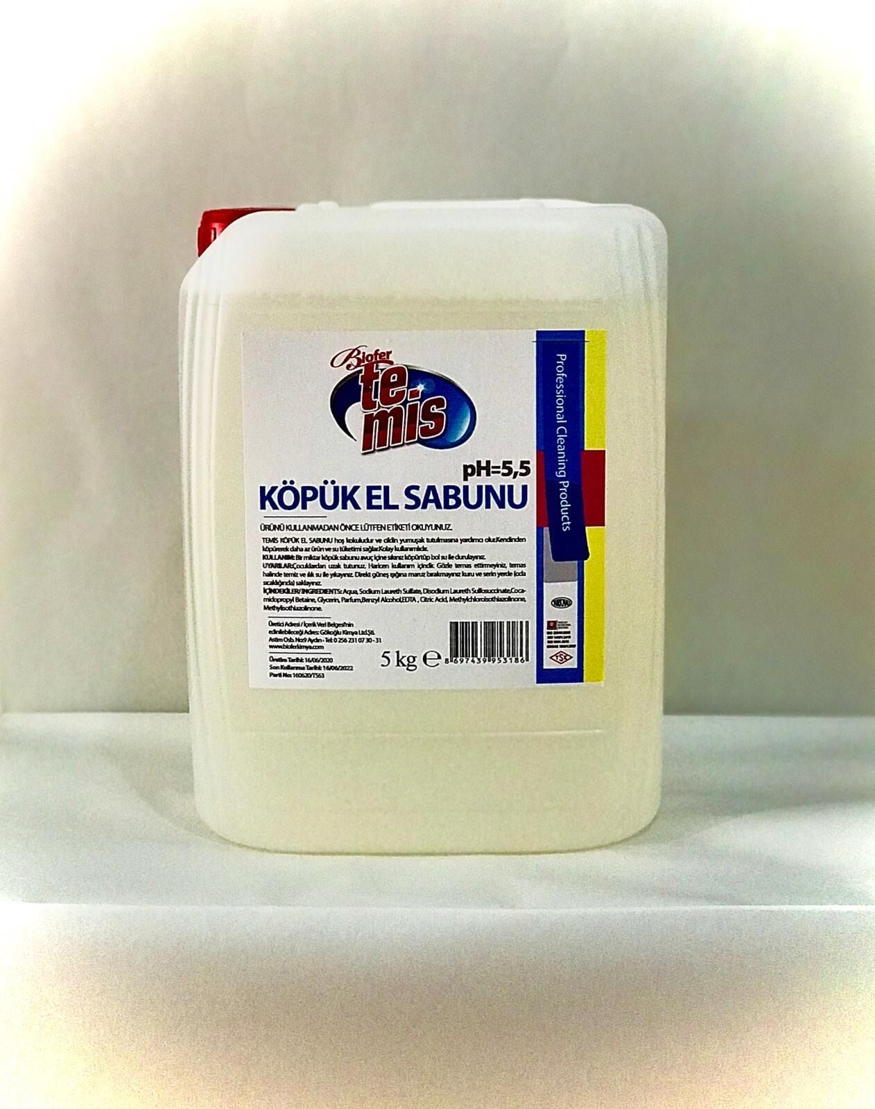 TEMİS 5 KG KÖPÜK EL SABUNU - EL TEMİZLEYİCİ