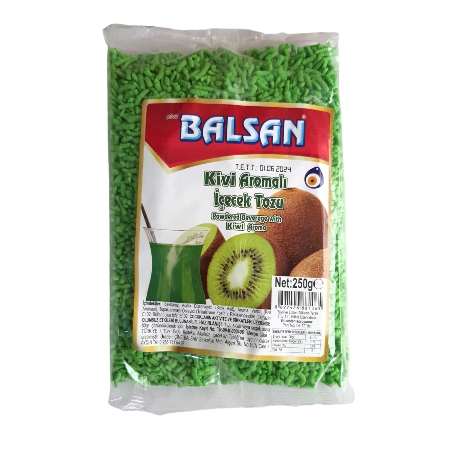 BALSAN GRANÜL KİVİ 250 G. AROMALI İÇECEK TOZU