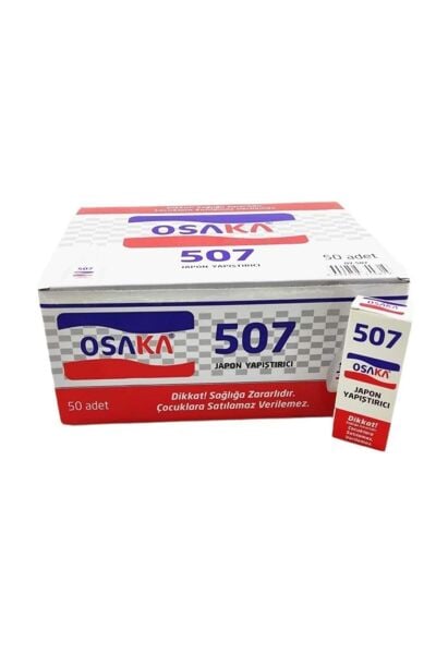 50 ADET OSAKA 507 JAPON YAPIŞTIRICI SUPER GLUE OY-507 BRÜT 17 G 1 KUTU