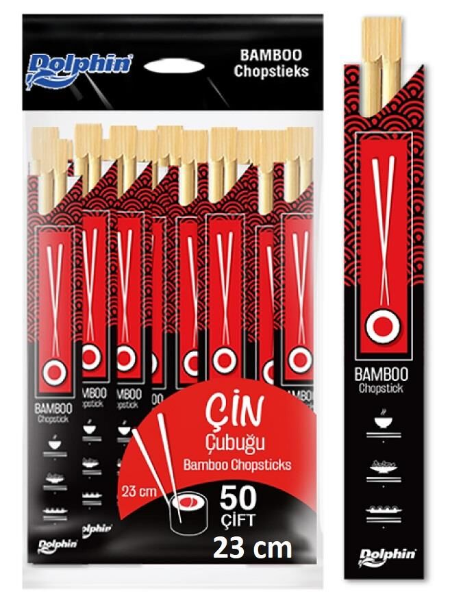 DOLPHİN BAMBU ÇİN ÇUBUK 23 CM PK : 50 ÇİFT ÇUBUK