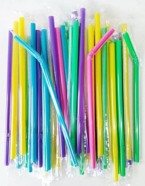 DOLPHİN JELATİN SARGILI FROZEN RENKLİ PİPET KALIN KÖRÜKLÜ FOSFORLU 50 Lİ 23,5 CM