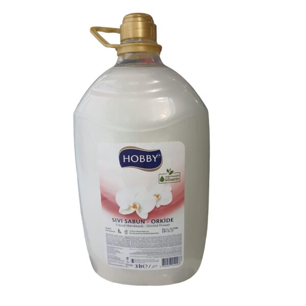 HOBBY SIVI SABUN GLİSERİNLİ 3 L. BEYAZ ORKİDE ÇİÇEĞİ