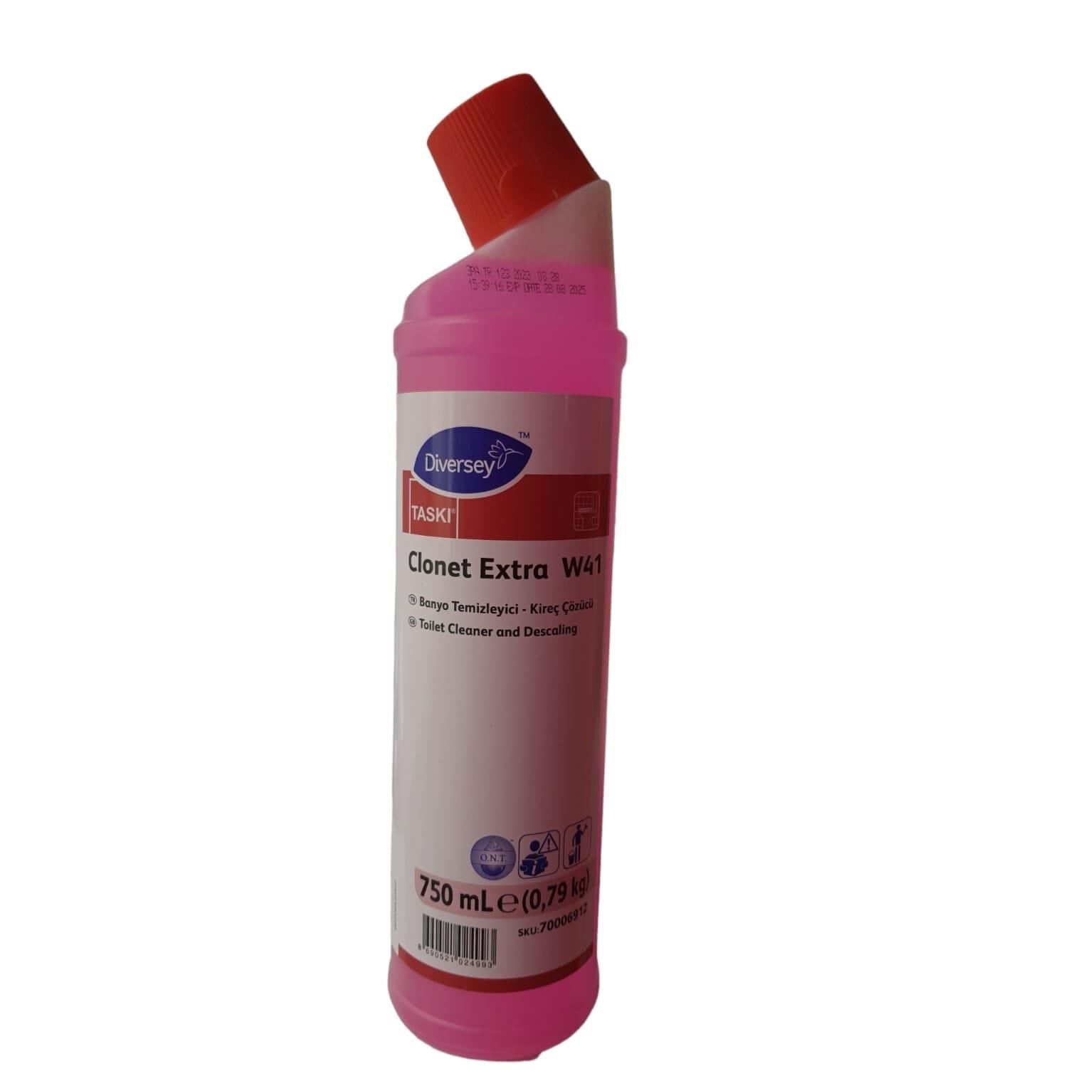 DİVERSEY 750 ML TASKİ CLONET EXTRA W41 BANYO TEMİZLEYİVİ - KİREÇ ÇÖZÜCÜ