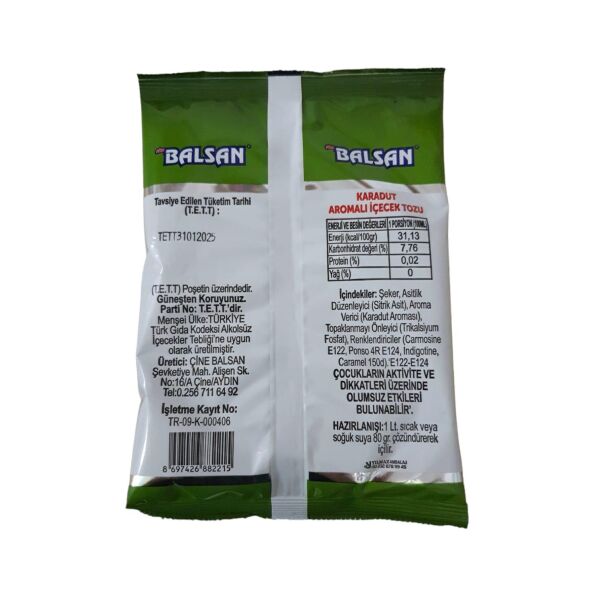 BALSAN TOZ KARADUT 250 G AROMALI İÇECEK TOZU