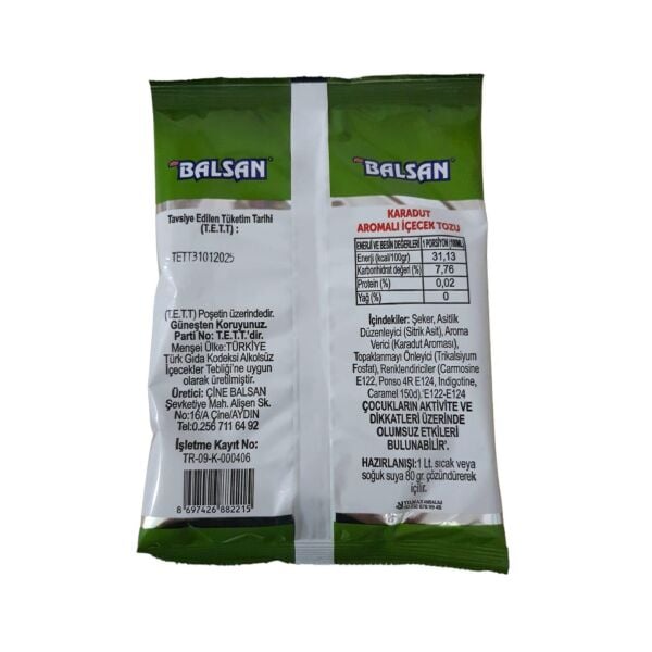 BALSAN TOZ KARADUT 250 G AROMALI İÇECEK TOZU