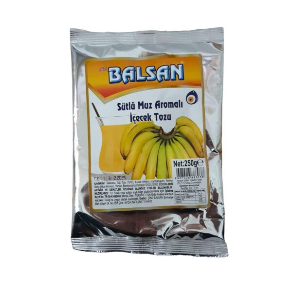 BALSAN TOZ SÜTLÜ MUZ 250 GR AROMALI İÇECEK TOZU