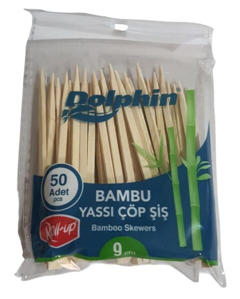 DOLPHİN ÇÖP ŞİŞ YASSI 9 CM. 50 Lİ PK