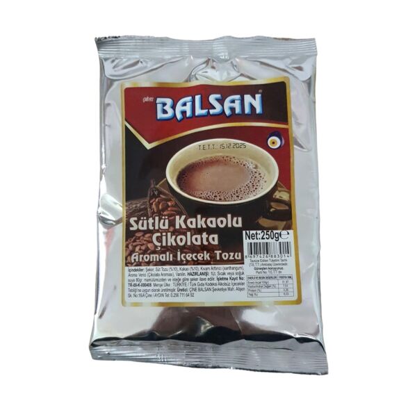 BALSAN TOZ SÜTLÜ KAKAO 250 G AROMALI İÇECEK TOZU
