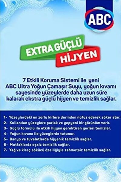 ABC 3250 ML ULTRA YOĞUN ÇAMAŞIR SUYU DAĞ FERAHLIĞI