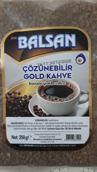 BALSAN NESCAFE GOLD 250 G. ÇÖZÜNEBİLİR GOLD KAHVE
