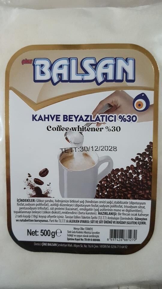 BALSAN COFFEE-MATE 500 G MOKATE KREMA KAHVE BEYAZLATICI