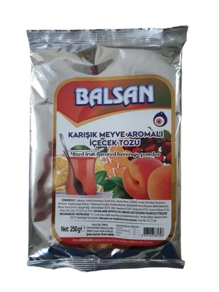 BALSAN TOZ KARIŞIK MEYVE 250 GR AROMALI İÇECEK TOZU