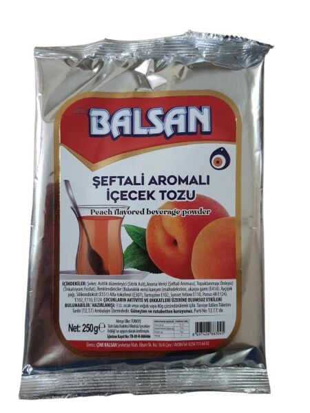 BALSAN TOZ ŞEFTALİ 250 GR AROMALI İÇECEK TOZU