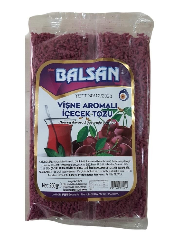 BALSAN GRANÜL VİŞNE 250 G. AROMALI İÇECEK TOZU