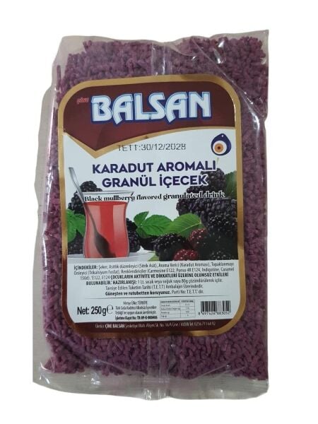 BALSAN GRANÜL KARADUT 250 G. AROMALI İÇECEK TOZU