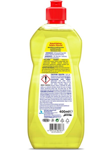 ASPEROX SPARK 400 ML BULAŞIK MAKİNESİ PARLATICI KURUTUCU