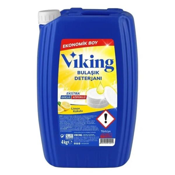 VİKİNG 4 KG SIVI BULASIK DETERJANI LİMON KOKULU