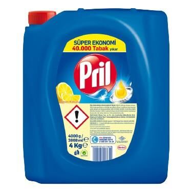 PRİL 4 KG SIVI BULASIK DETERJANI LİMON KOKULU (3868 ML)