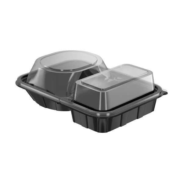 FOLYOTERM HAMBURGER KABI KASE SİYAH - KAPAK ŞEFFAF ( 60 KASE + 60 KAPAK ) FT280 - FT281