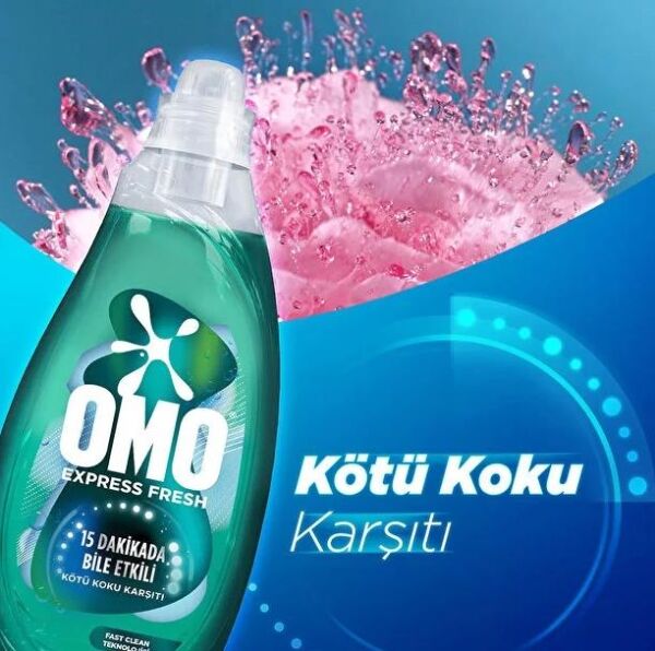 OMO 1480 ML YEŞİL BEYAZ VE RENKLİLER SIVI DETERJAN 37 YIKAMA