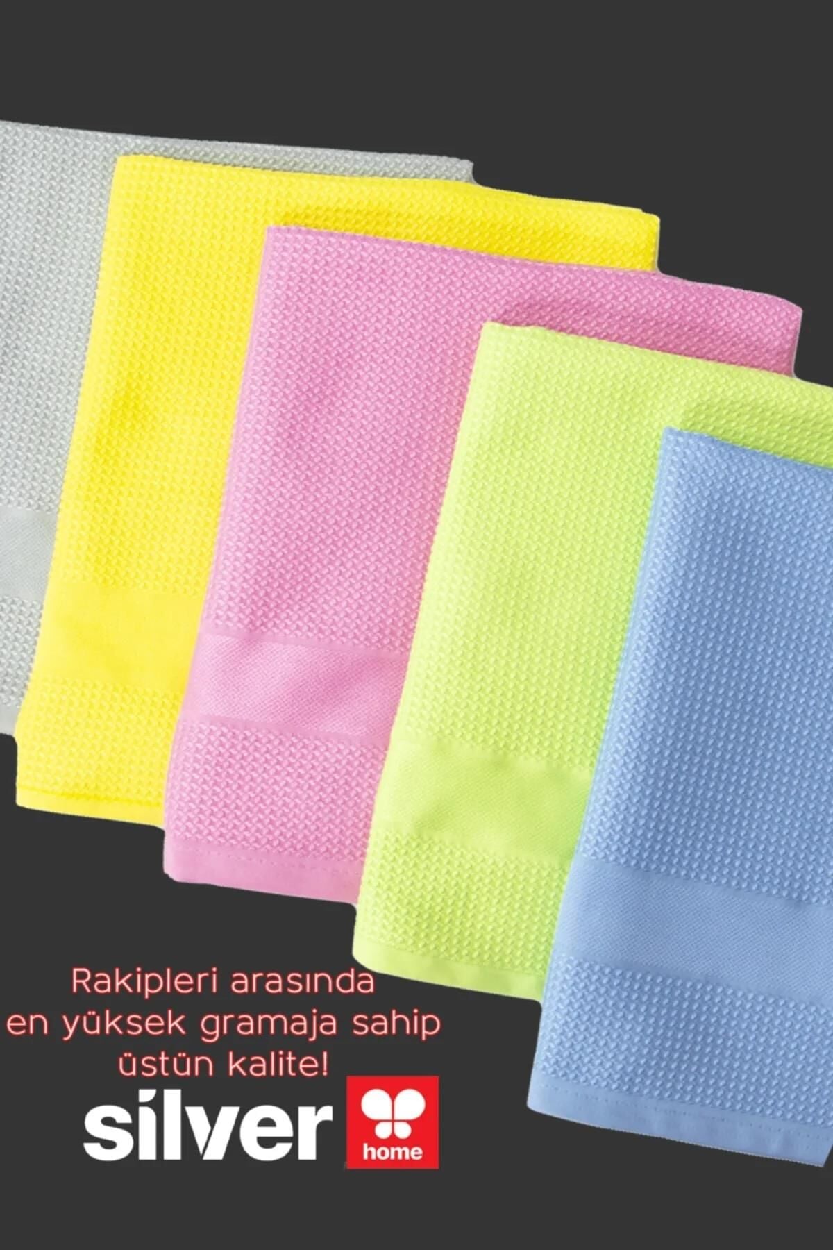 SİLVER HOME MİKROFİBER DEKORATİF RENKLİ CAM BEZİ PK : 5 ADET BEZ 42*68 CM BOYUTLARINDA