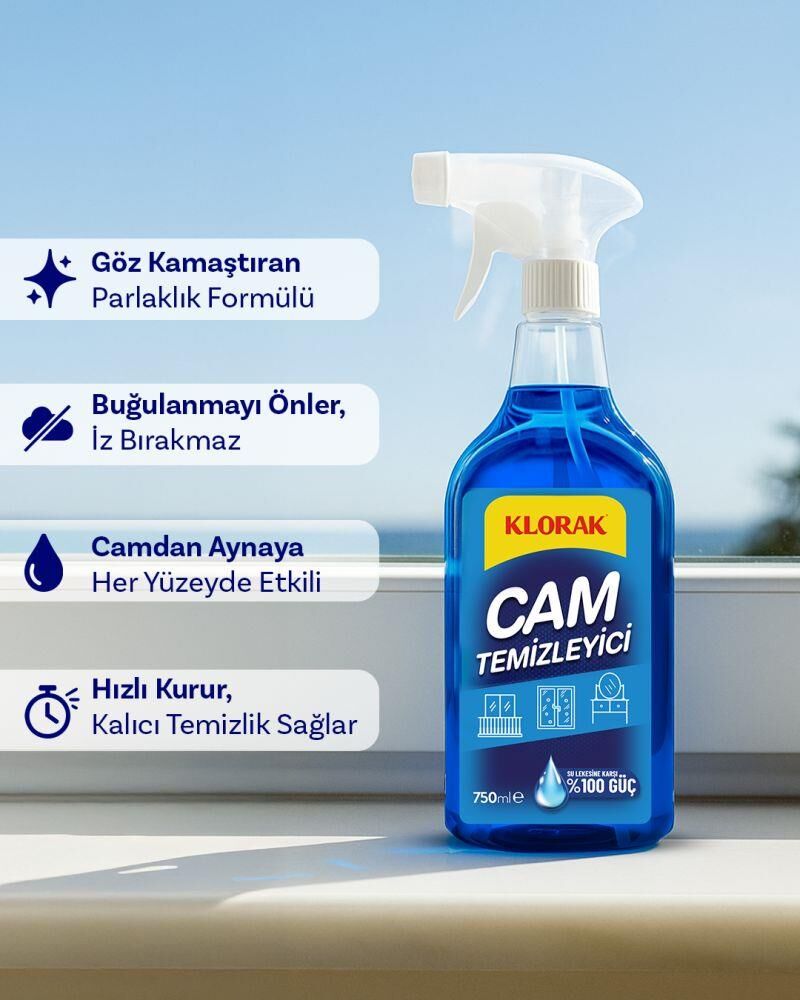 KLORAK 750 ML CAM TEMIZLEYICI SPREY