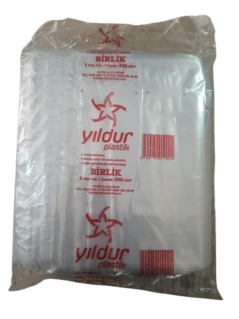 YILDUR BIRLIK 1 KG TAKRIBI 300 AD 20*32 CM ŞEKER & BAKLİYAT & YUMURTA POŞETİ