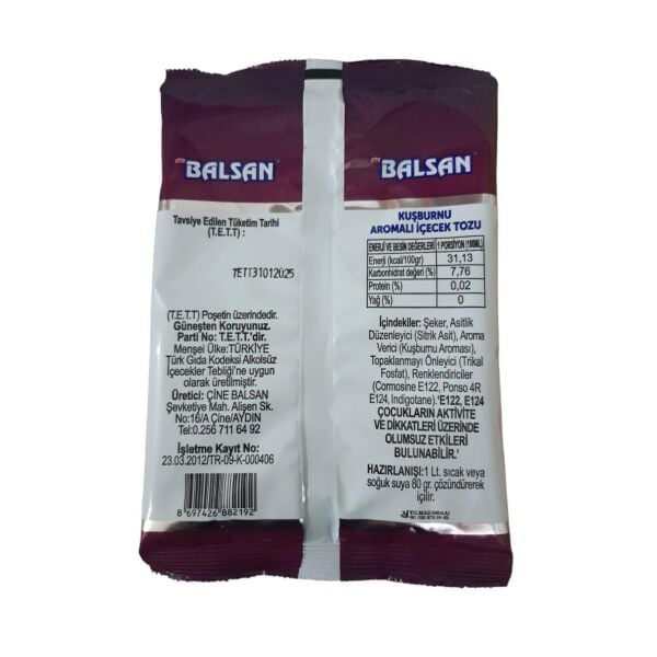 BALSAN TOZ KUSBURNU 250 GR AROMALI İÇECEK TOZU