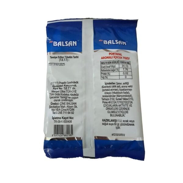 BALSAN TOZ PORTAKAL 250 GR SICAK İÇECEK ÇAY