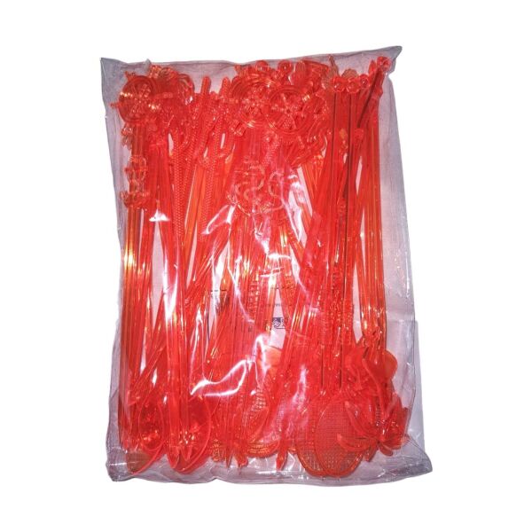 KOKTEYL KARISTIRICI UZUN (20 - 25 CM) PK : 50 LI (PAKETLER TEK RENKTİR)
