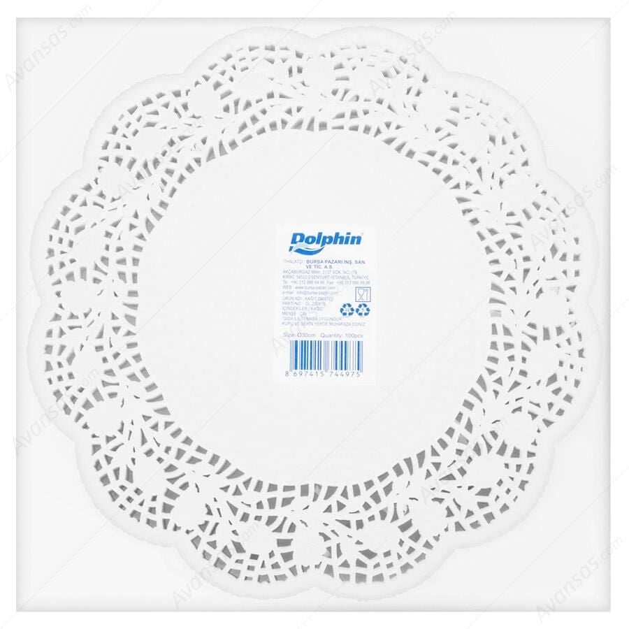 DOLE 28 CM YUVARLAK 100 LÜ PK DOLPHİN