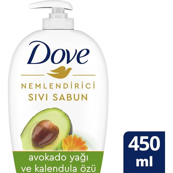 DOVE 450 ML AVAKADO YAĞI VE KALENDULA ÖZÜ NEMLENDİRİCİ SIVI SABUN