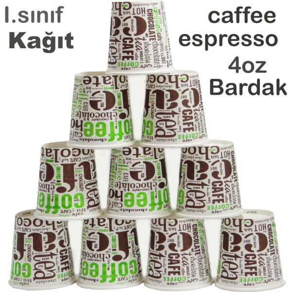 KARTON BARDAK 4 OZ PK : 50 ADET TÜRK KAHVE, ESPRESSO BARDAĞI 2,7 G. 160+18 KAĞIT GRAMAJ BENCUP