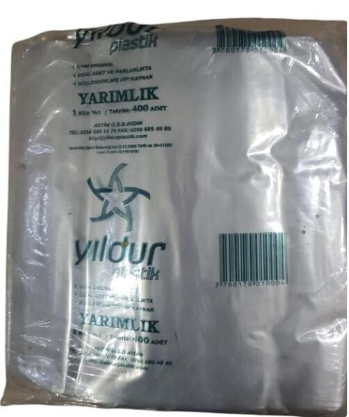 YILDUR YARIMLIK 1 KG TAKRIBI 400 AD 17*25 CM ŞEKER & BAKLİYAT & YUMURTA POŞETİ