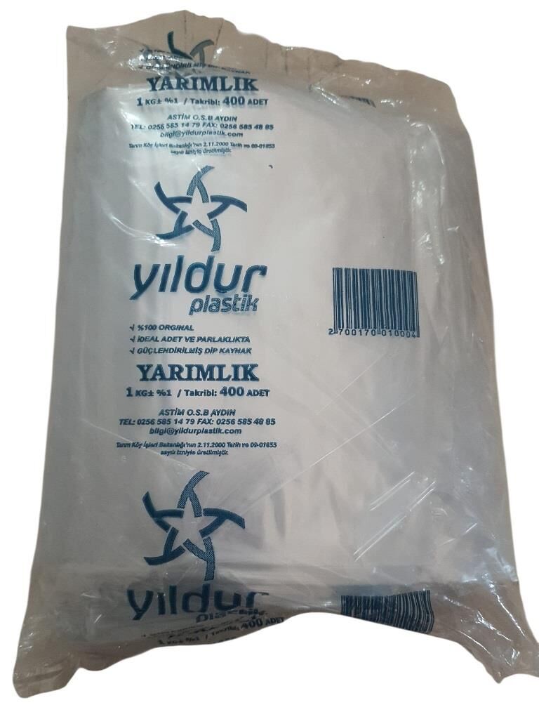 YILDUR YARIMLIK 1 KG TAKRIBI 400 AD 17*25 CM ŞEKER & BAKLİYAT & YUMURTA POŞETİ