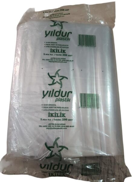 YILDUR IKILIK 1 KG TAKRIBI 250 AD 23*36 CM ŞEKER & BAKLİYAT & YUMURTA POŞETİ