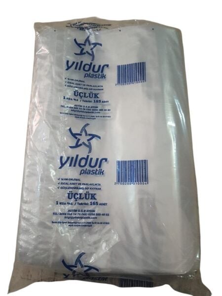 YILDUR ÜÇLÜK 1 KG TAKRIBI 165 AD 26*41 CM ŞEKER & BAKLİYAT & YUMURTA POŞETİ